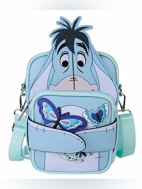 NWT Loungefly Disney Winnie The Pooh Eeyore Butterflies & Flowers Crossbody Bag